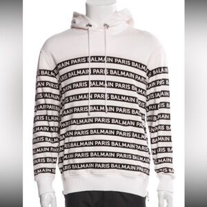 Balmain Paris logo hoodie side zippers size 38 medium